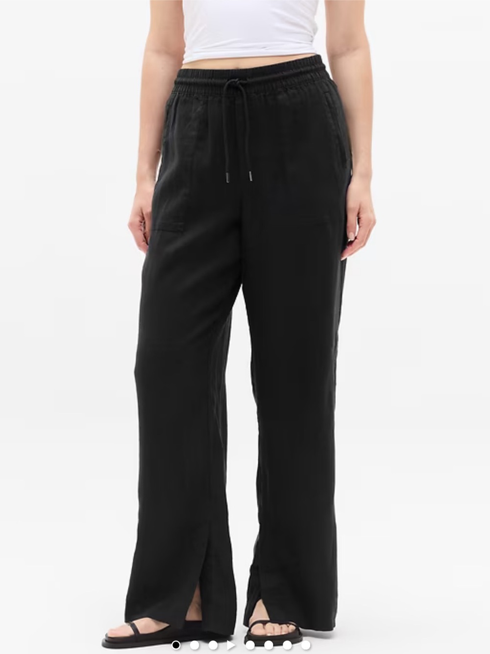 Athleta Retreat Linen High Rise Wide Leg Pant